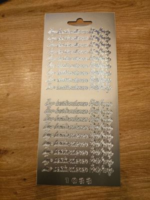 Sticker Motivsticker -Zur bestandenen Prüfung- silber